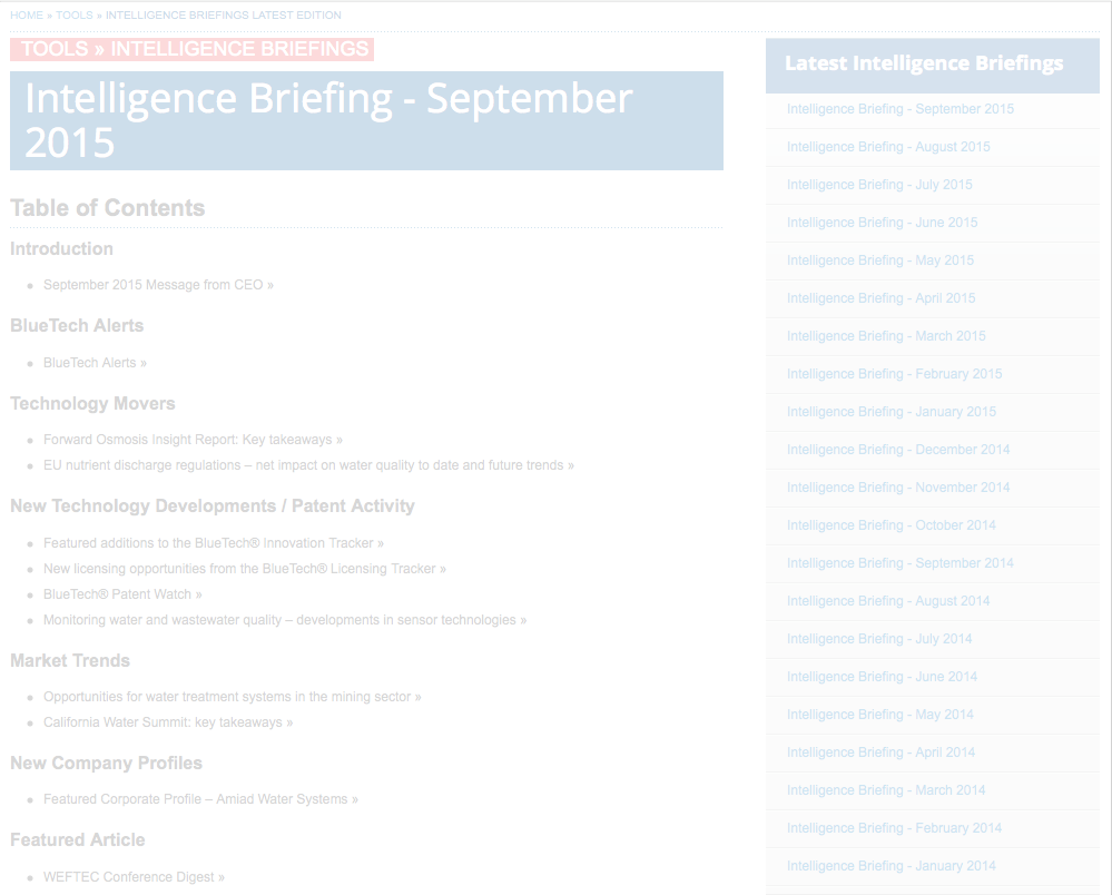 Inteligence Briefing Preview