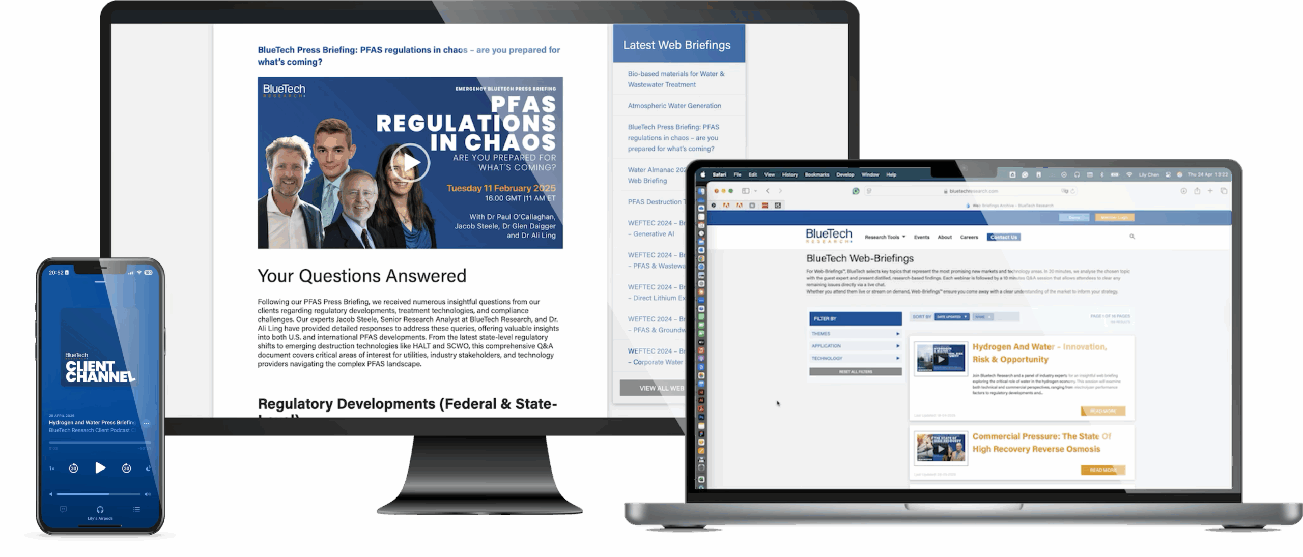 BlueTech Research Web Briefings and Intelligence Platform